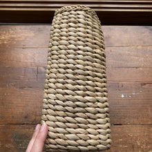 Load image into Gallery viewer, Vintage Straw Purse with Blue Floral Pattern. Perfect Summer Bag. - Scotch Street Vintage