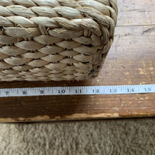 Load image into Gallery viewer, Vintage Straw Purse with Blue Floral Pattern. Perfect Summer Bag. - Scotch Street Vintage