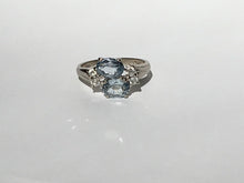 Load image into Gallery viewer, Vintage Tanzanite and Topaz Ring in a 10k White Gold. December Birthstone. 24th Anniversary Gift - Scotch Street Vintage