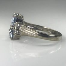 Load image into Gallery viewer, Vintage Tanzanite and Topaz Ring in a 10k White Gold. December Birthstone. 24th Anniversary Gift - Scotch Street Vintage