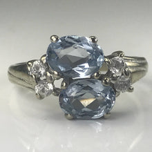 Load image into Gallery viewer, Vintage Tanzanite and Topaz Ring in a 10k White Gold. December Birthstone. 24th Anniversary Gift - Scotch Street Vintage