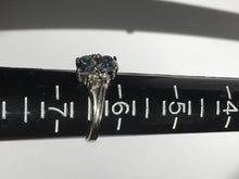 Load image into Gallery viewer, Vintage Tanzanite and Topaz Ring in a 10k White Gold. December Birthstone. 24th Anniversary Gift - Scotch Street Vintage