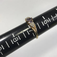 Load image into Gallery viewer, Vintage Tanzanite Ring. Diamond Accents. 10k Yellow Gold. Estate Jewelry. Unique Engagement Ring. December Birthstone. 24th Anniversary. - Scotch Street Vintage