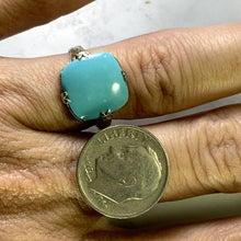 Load image into Gallery viewer, Vintage Turquoise Art Nouveau Ring. 14K White Gold. Circa 1920s. December Birthstone. - Scotch Street Vintage