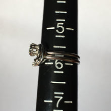 Load image into Gallery viewer, Vintage Wedding Ring Set. Diamond Engagement Ring. Diamond Wedding Band. 0.74 Carats. 14K White Gold Setting. Estate Jewelry. Bridal Set - Scotch Street Vintage