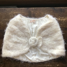 Load image into Gallery viewer, Vintage Winter White Mohair Shrug by Saks Fifth Avenue. Wedding Boleros. Cream Wrap. Bridal Jacket. - Scotch Street Vintage