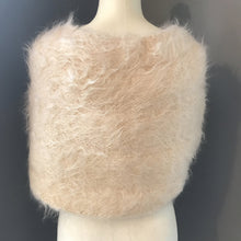 Load image into Gallery viewer, Vintage Winter White Mohair Shrug by Saks Fifth Avenue. Wedding Boleros. Cream Wrap. Bridal Jacket. - Scotch Street Vintage