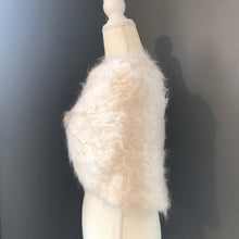 Load image into Gallery viewer, Vintage Winter White Mohair Shrug by Saks Fifth Avenue. Wedding Boleros. Cream Wrap. Bridal Jacket. - Scotch Street Vintage