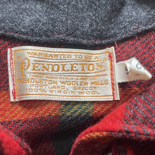 Load image into Gallery viewer, Vintage Wool Poncho in a Red Check Plaid by Pendleton. Fall and Winter Outerwear. Countryside Chic. - Scotch Street Vintage