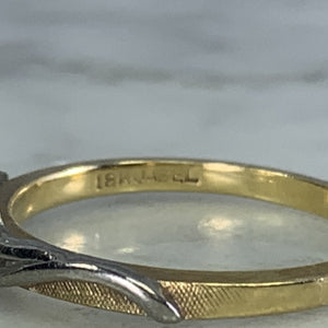 1930s Art Nouveau Diamond Engagement Ring by Jabel in 18K Gold. Unique Estate Jewelry. - Scotch Street Vintage