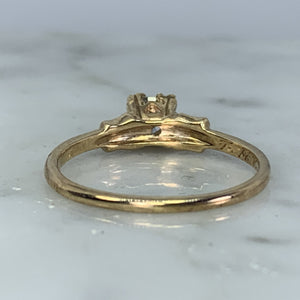 1940s Diamond Engagement Ring set in 14K Yellow Gold. April Birthstone. 10 Year Anniversary - Scotch Street Vintage