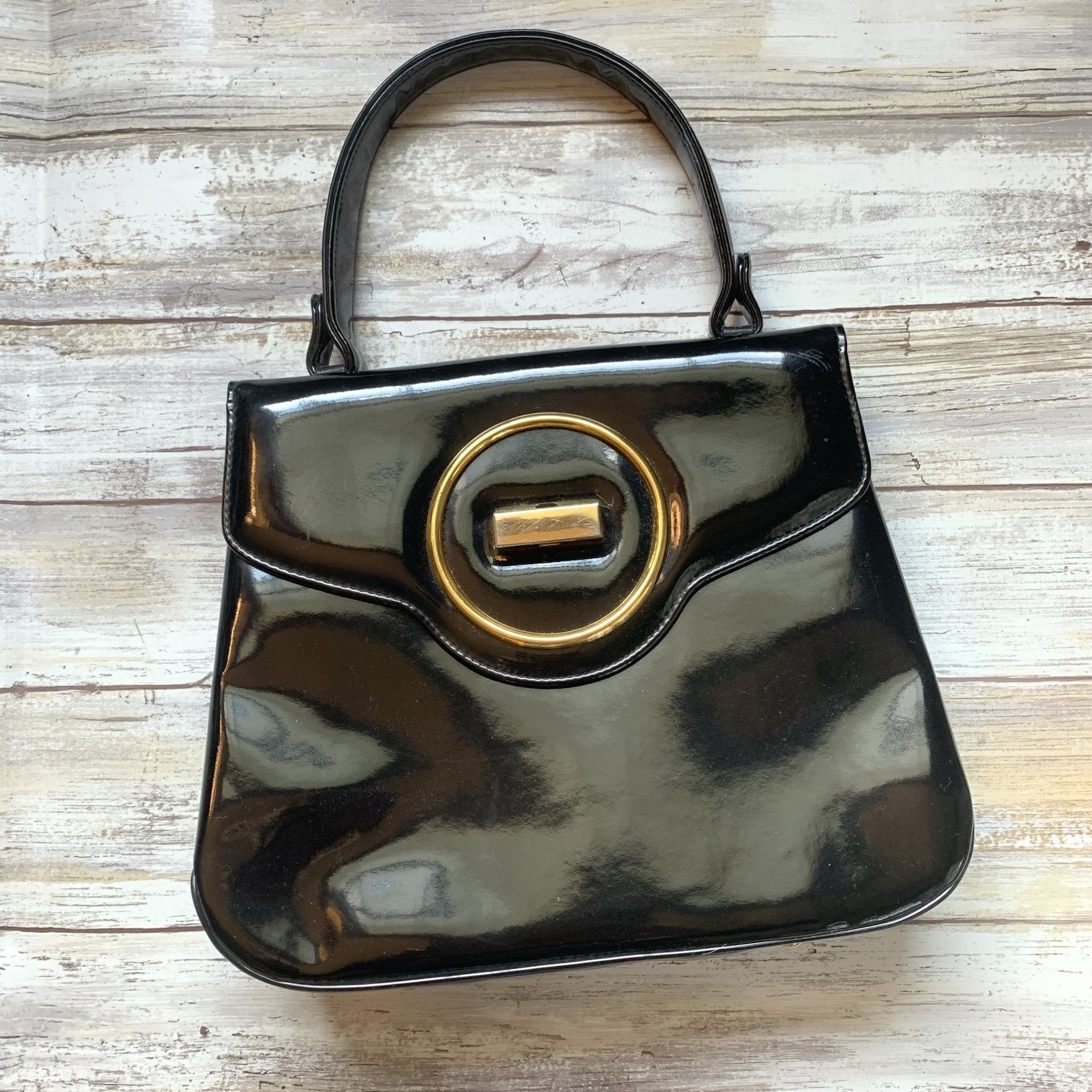 Vintage black leather purse Clearance