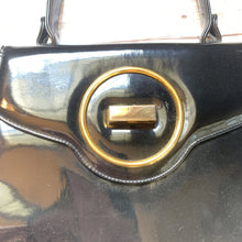 Load image into Gallery viewer, 1950s Black Patent Leather Purse / Handbag. Vintage Saks Fifth Avenue Bag. Gift for a Fashionista. - Scotch Street Vintage