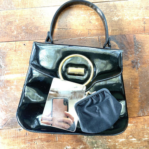 Near New Black Patent Leather Evening Bag Excellent Clean Condition Black Patent Leather Purse