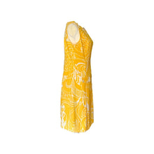 Load image into Gallery viewer, 1950s Mod Dress with Yellow and White Two Tone Floral Design from Cover Girl Miami. - Scotch Street Vintage