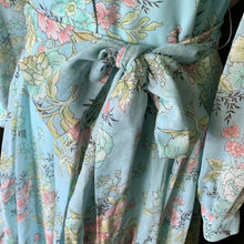 Load image into Gallery viewer, 1960s Blue Floral Shirt Dress by Miss Elliette with a Blue Base &amp; Pink Flowers. Midi Length Fit &amp; Flare. - Scotch Street Vintage