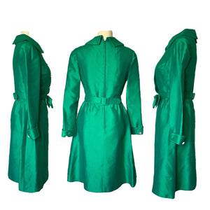 1960s Green A-line Dress by Rona. Perfect Formal Event Attire that is Sustainable Vintage Fashion. - Scotch Street Vintage