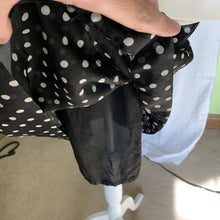 Load image into Gallery viewer, 1960s Mod Babydoll Dress in Black Georgette with White Polka Dots. Instant Classic Party Dress. - Scotch Street Vintage