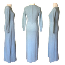 Load image into Gallery viewer, 1970s Blue Sweater Maxi Dress by Saks Fifth Avenue. Wool and Mohair Knit. Sustainable Clothing. - Scotch Street Vintage