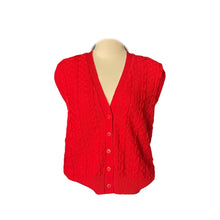 Load image into Gallery viewer, 1970s Red Wool Sweater Vest by Pendleton. Perfect for the Equestrian Chic Fall Trend. 1970s Clothing. - Scotch Street Vintage