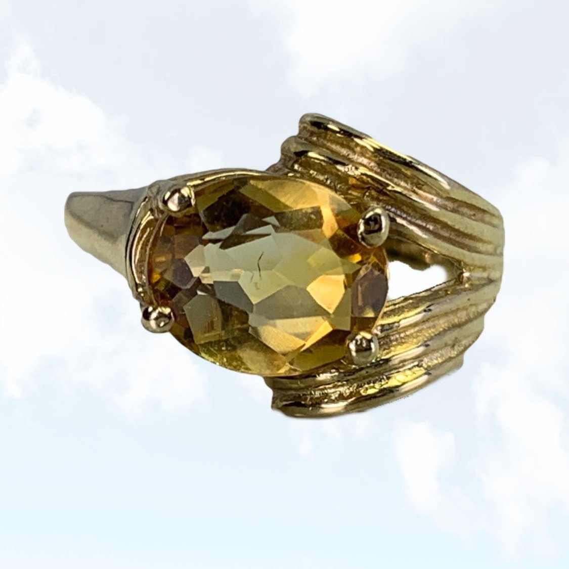 9ct gold citrine ring best sale