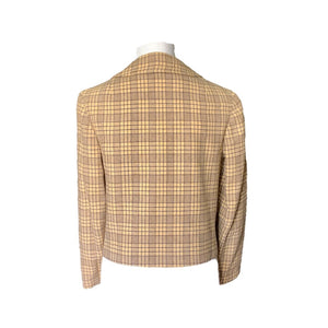 1970s Yellow Plaid Short Wool Jacket or Blazer by Pendleton. 2020 Fall Fashion Trend Vintage Style. - Scotch Street Vintage