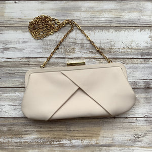 1980s Sophisticated Cream Clutch by La Regale. Perfect Neutral Evening Bag or Purse. - Scotch Street Vintage