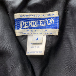 1990s Wool Riding Jacket by Pendleton in a Red and Brown Plaid with a Suede Collar. Warm Winter Coat. - Scotch Street Vintage