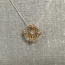 Load image into Gallery viewer, Antique Diamond Seed Pearl Pendant. 10K Gold Filigree. April Birthstone. 10th Anniversary Gift. - Scotch Street Vintage