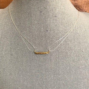 Antique Gold Bar Pendant. 14K Yellow Gold. Scroll Design. Upcycled Diaper Pin. Circa 1800s. - Scotch Street Vintage