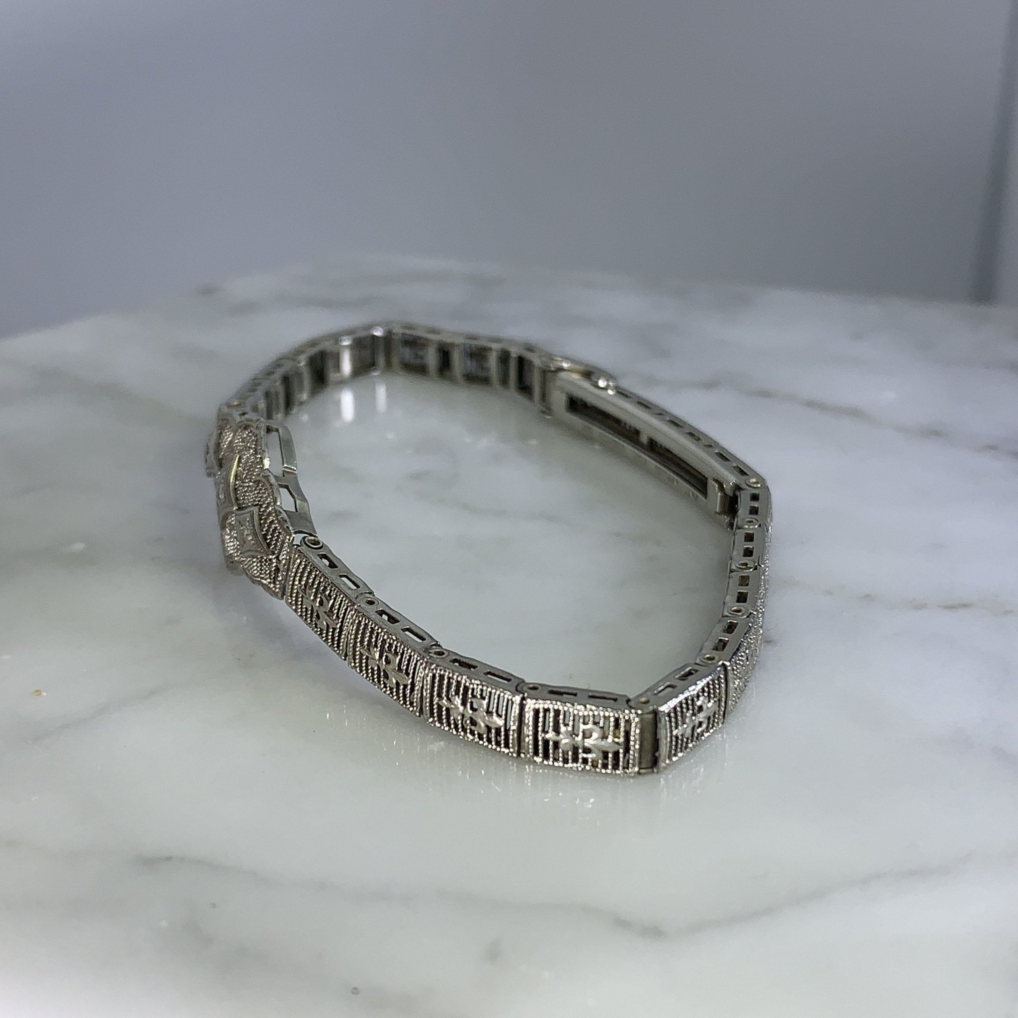 Prismatic Charm 10K White Gold Diamond Bracelet | SK Jewellery