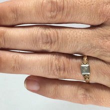 Load image into Gallery viewer, Art Deco Diamond Promise Ring. 18K Gold and Platinum Setting. April Birthstone. 10 Year Anniversary. - Scotch Street Vintage