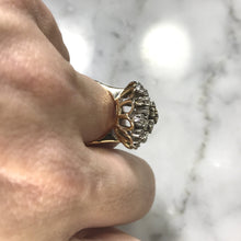 Load image into Gallery viewer, Copy of Vintage Diamond Cluster Ring in 14K Gold Starburst Setting. April Birthstone. 10 Anniversary Gift. - Scotch Street Vintage