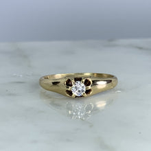 Load image into Gallery viewer, Copy of Vintage Diamond Engagement Ring. 14k Yellow Gold. Promise Ring. 10 Year Anniversary. - Scotch Street Vintage