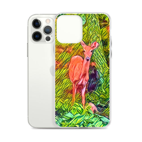 Deer in the Woods iPhone Case. Animated Woodland Photograph Protective Cover. Nature Lovers Gift. - Scotch Street Vintage