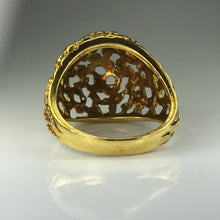 Load image into Gallery viewer, Vintage 18k Gold Dome Statement Ring. Size 5 1/4 US. 5.5 Grams. Circa 1970. One of a Kind Ring