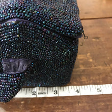 Load image into Gallery viewer, Vintage Navy Blue Beaded Evening Bag.  K&amp;G Charlet Box Purse. Vintage Fashion Accessory.