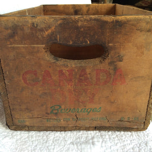 Vintage Wood Crate from Canadia Dry. Travel Bar. Bottle Carrier. Home Storage. Antique Decor. Rustic Box. Decor