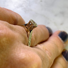Load image into Gallery viewer, Antique 1920s Diamond Engagement Ring in an Art Deco 14K Gold Setting. Sustainable Jewelry.