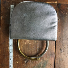 Load image into Gallery viewer, Vintage Silver Lame Clutch by Arnold Scaasi with Altering Gold and Silver Handles.