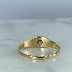 Copy of Vintage Diamond Engagement Ring. 14k Yellow Gold. Promise Ring. 10 Year Anniversary.