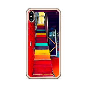 iPhone Case of Rainbow Stairway in James WV. Artistic Photo Digital Art Phone Protector - Scotch Street Vintage