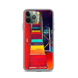 iPhone Case of Rainbow Stairway in James WV. Artistic Photo Digital Art Phone Protector - Scotch Street Vintage