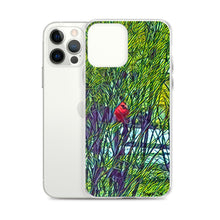 Load image into Gallery viewer, iPhone Case with Spring Trees and Cardinal Design. Phone Protector with Bright Red Bird. - Scotch Street Vintage