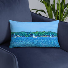 Load image into Gallery viewer, Lake Life Throw Pillow from Clear Lake in Indiana. Beachy Home Decor. - Scotch Street Vintage