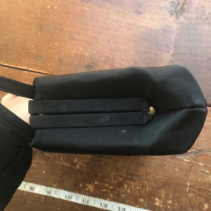 Perfect Vintage Little Black Handbag by Ande. Vintage Fashion Accessories. Circa 1950 Bag. - Scotch Street Vintage