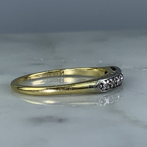 RESERVED LISTING for BL71321 Vintage Diamond Wedding Band in 14K Gold. April Birthstone. Perfect Stacking Ring! - Scotch Street Vintage