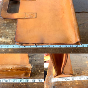 Tan Leather Briefcase or Attaches. Beautiful Soft Leather with Slim Design. Perfect gift for Graduate. - Scotch Street Vintage