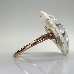 Upcycled Enamel Flower Ring. Vintage White Flower Ring. Recycled Daisy Ring - Scotch Street Vintage