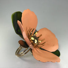 Load image into Gallery viewer, Upcycled Vintage Flower Ring. Water Lily Flower Ring. Vintage Recycled Jewelry. Sarah Coventry - Scotch Street Vintage